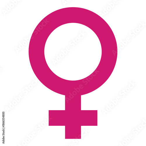 Female Gender Symbol Isolated Vector Icon Venus Sign