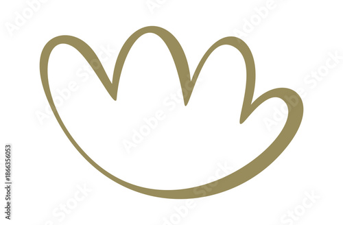 Cute boho cloud silhouette design