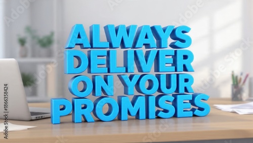Always Deliver On Your Promises concept
