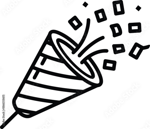 Party popper celebration icon