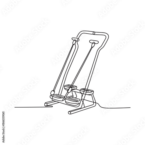 Line drawing of a mini stepper exercise machine for home fitness routines