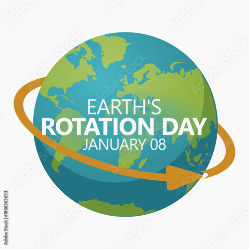 vector graphic of Earth's Rotation Day ideal for Earth's Rotation Day celebration