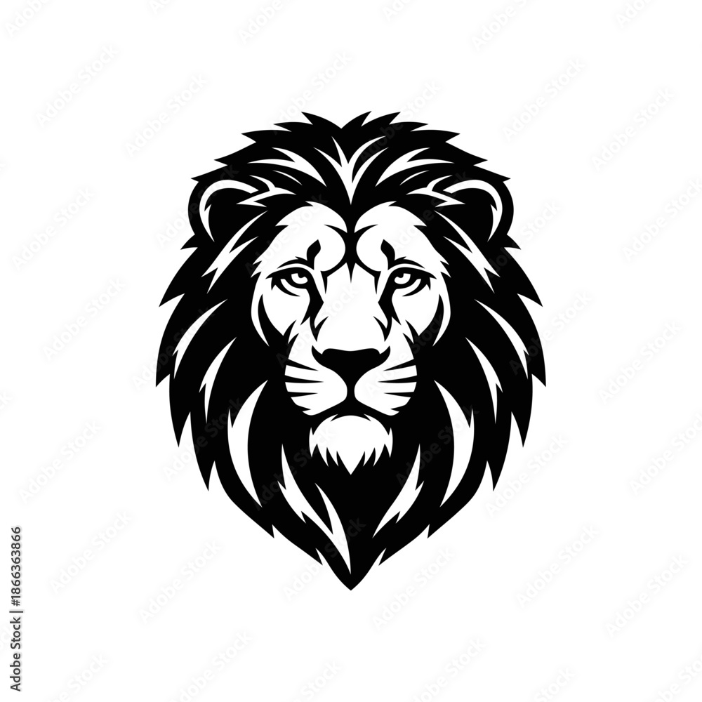 Obraz premium Lion head vector illustration