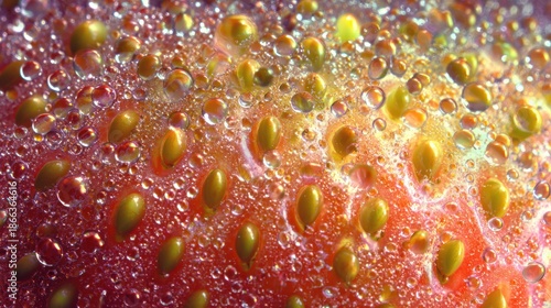 Wallpaper Mural Close-up Macro Shot of Bright Tropical Fruit With Droplets Showcasing Fresh Texture and Vivid Colors, Ideal for Food Packaging or Advertising Needs Torontodigital.ca