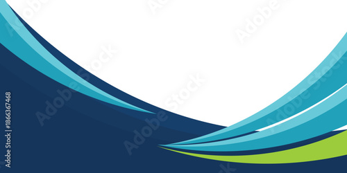 Modern abstract background with blue and green wave design. Perfect for corporate templates, business presentations, flyers, brochures, and digital banners. Clean, professional, and trending design