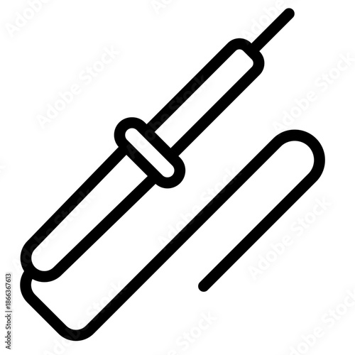 Sholdering iron icon vector illustration	
