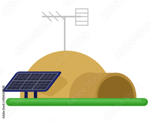 Eco Friendly Dome House with Solar Panel Energy