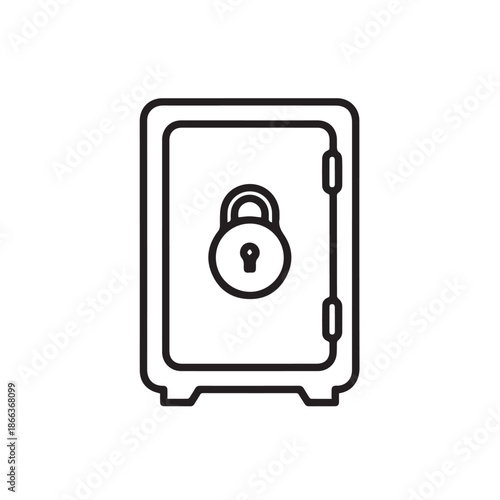 "Gym Lock Icon – Locker Room Security"