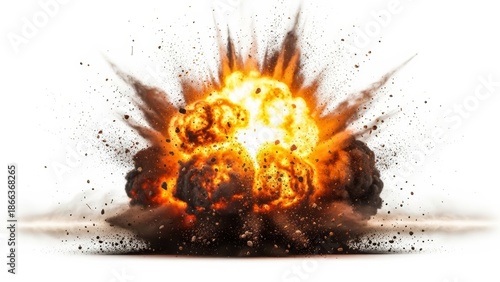 Wallpaper Mural Silver missile flying diagonally with bright engine flame isolated Torontodigital.ca