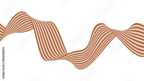 Orange and White Wavy Line Abstract Vector Background