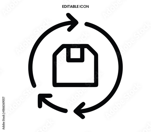 A circular arrow encompassing a floppy disk icon symbolizing data recovery or backup processes