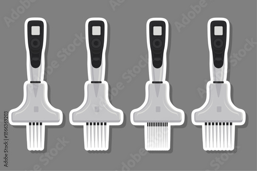 Illustration on theme big kit different medical pipette, dropper for laboratory