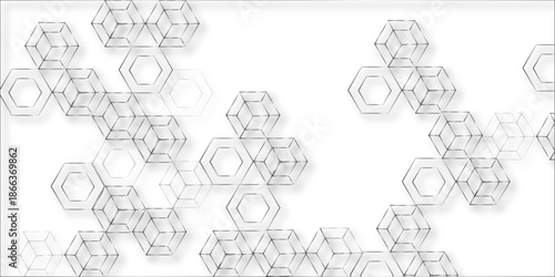 Geometric abstract hexagon technology background.. Abstract honeycomb background.. Vector illustration of hexagons pattern, Creative idea for medical technology or science design.