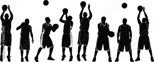 Black silhouette people holding heart icons, self love concept, emotional care, mental health, romance gestures, minimalist human figures vector illustration