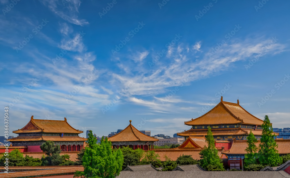 Fototapeta premium The Forbidden City Beijing Rooftops, China