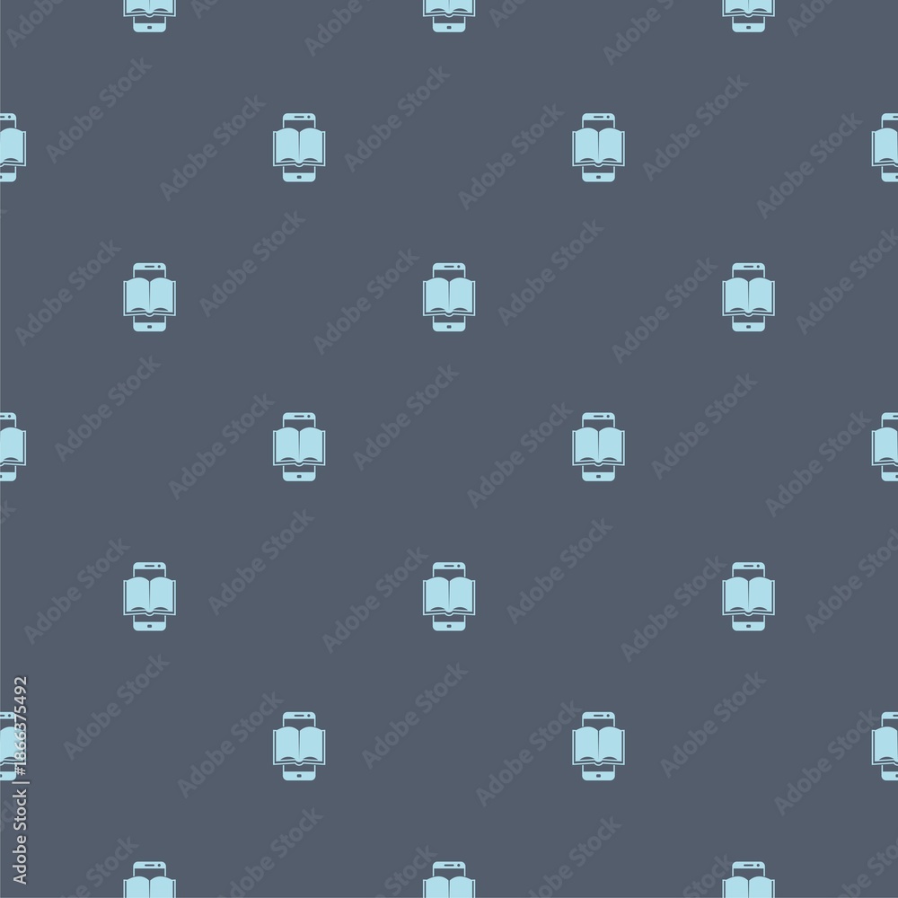 Naklejka premium E Book seamless pattern isolated on color background