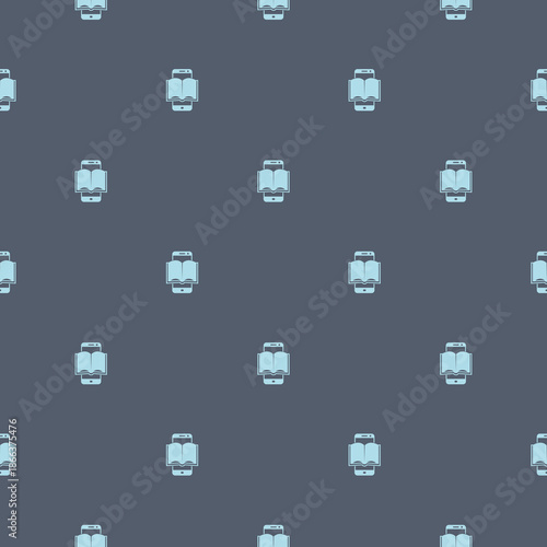 E Book seamless pattern isolated on color background