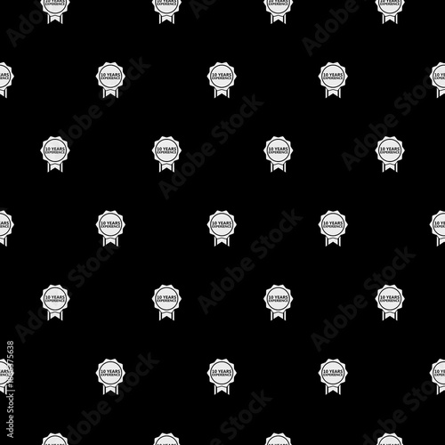Ten Years Experience seamless pattern isolated on black background