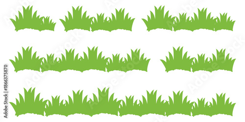green grass illustration, sustainable grass nature, grass design in flat style	
