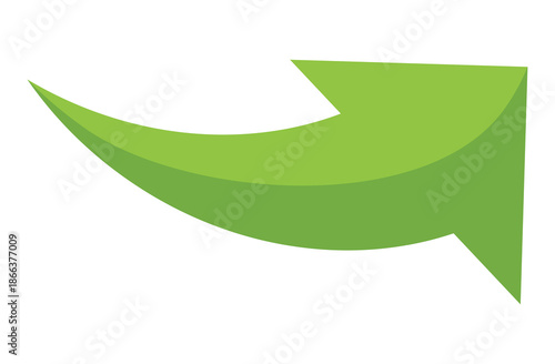 Green arrow vector icon showing direction symbol with flat style design. Jump icon	