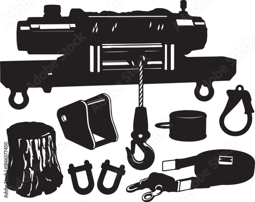 Crane and lifting equipment silhouette