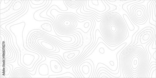 Ocean topographic line map with curvy wave isolines vector illustration. Abstract topographic contours map background, Vector contour topographic map. Cartography texture abstract banner use.	
