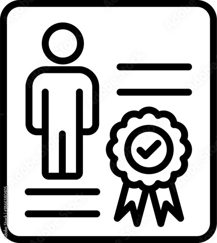 Qualification line icon