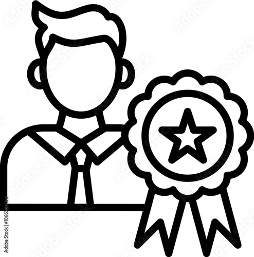 Employee Recognition line icon