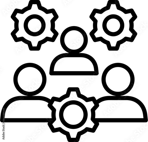 Leadership line icon