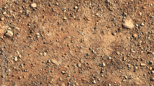 Natural Ground Surface with Small Rocks and Sand dirt