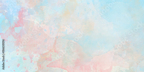 Abstract colorful hand painted background. pastel abstract watercolor background. Colorful bright ink and watercolor textures on white paper background. Abstract texture, can be used as a trendy bg.	
