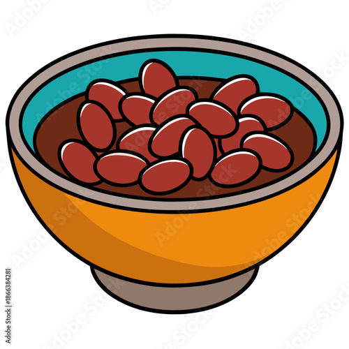 A Colorful Bowl of Kidney Bean Curry Prepared for a Meal