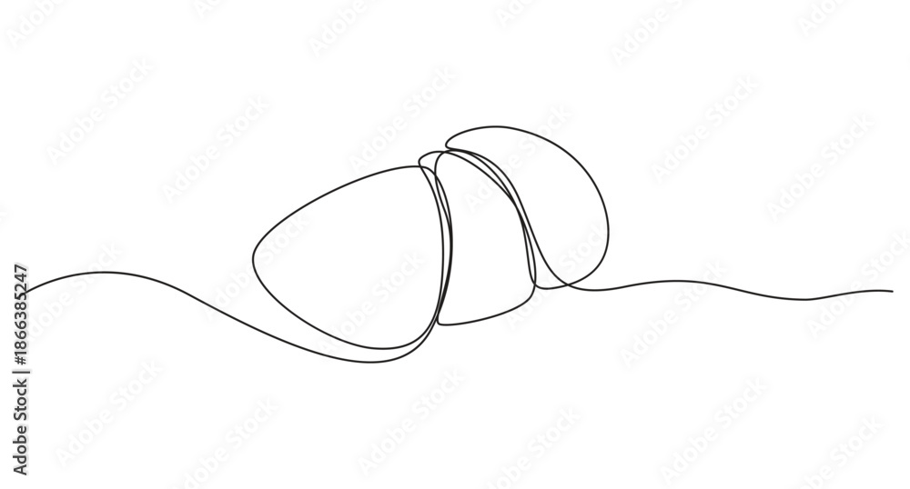 Obraz premium Tailors Chalk Fabric Chalk continuous line art drawing style vector illustration,9