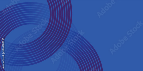 Abstract Dynamic Swirling Rings Pattern in Red/Violet on Royal Blue Background