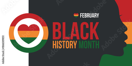 Black History Month. African American History. Celebrated annual. February and October. Poster, card, banner, background. Vector illustration