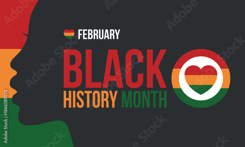 Black History Month. African American History. Celebrated annual. February and October. Poster, card, banner, background. Vector illustration