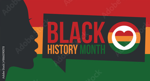 Black History Month. African American History. Celebrated annual. February and October. Poster, card, banner, background. Vector illustration