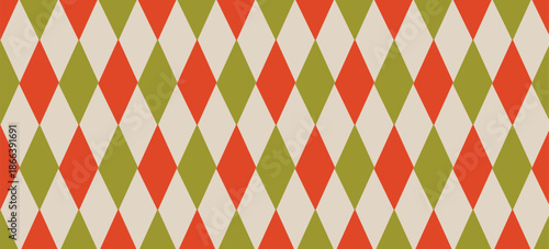 Seamless Checkered Plaid Pattern Vector, Colorful Geometric Square Texture for Fabric, Textile, Tablecloth, Wallpaper, Retro Vintage Decoration Background