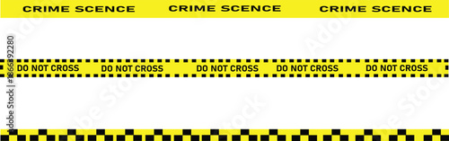 Crime Scene Do Not Cross Police Tape Border Set – Warning Divider Graphic for Forensic Investigation Visuals and Crime Awareness Design Projects.
