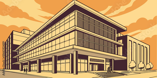 Balanced Isometric City Infrastructure with Modern Buildings