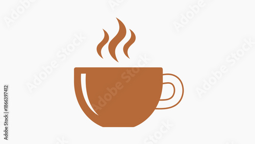 Illustration of a steaming cup of coffee or tea.