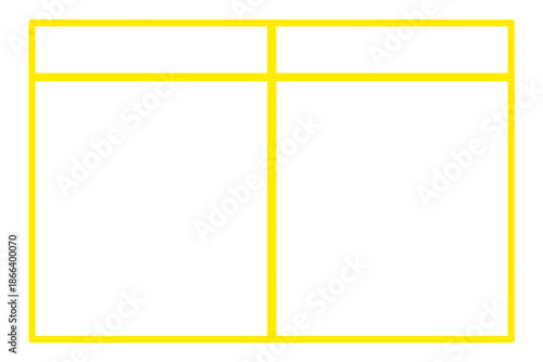 Minimal Grid Table with Yellow Lines, Abstract Layout PNG