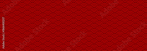 Red Chinese seamless pattern, geometric New Year background