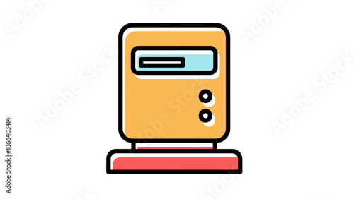 Retro Computer Icon A Nostalgic Symbol of Computing History.