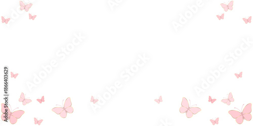 pink butterfly in flight with transparant background