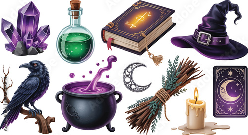 Sorcery and Magic Spell Ingredient Halloween tools Collection