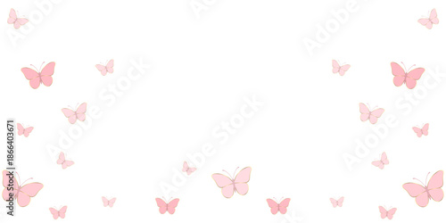 pink butterfly in flight with transparant background