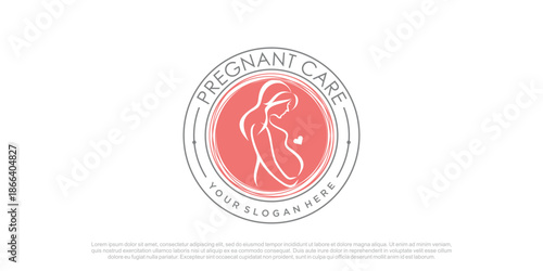 Pregnant logo design vector with creative unique concept