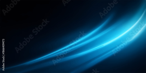 Glowing blue light trails on a dark background with streaks of illumination