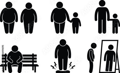 Obesity and weight issues in various scenes